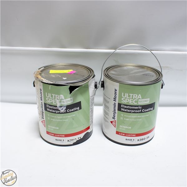 2X1 GALLONS OF BENJAMIN MOORE ULTRA SPEC MASONRY