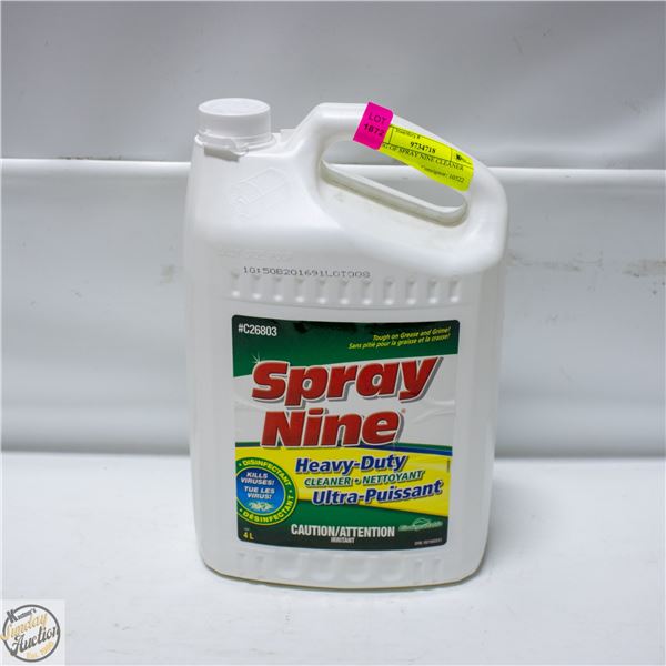 4L JUG OF SPRAY NINE CLEANER