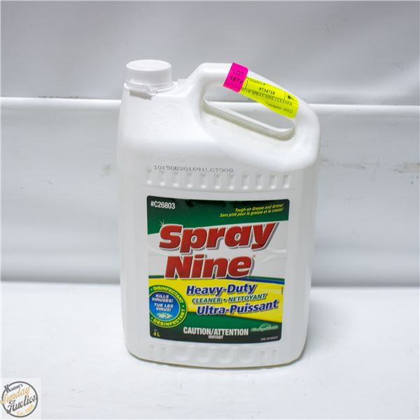 4L JUG OF SPRAY NINE CLEANER