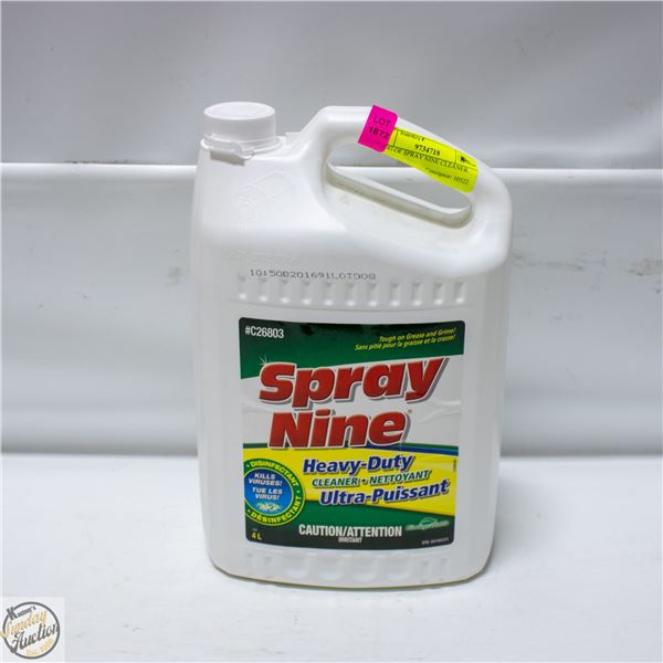 4L JUG OF SPRAY NINE CLEANER