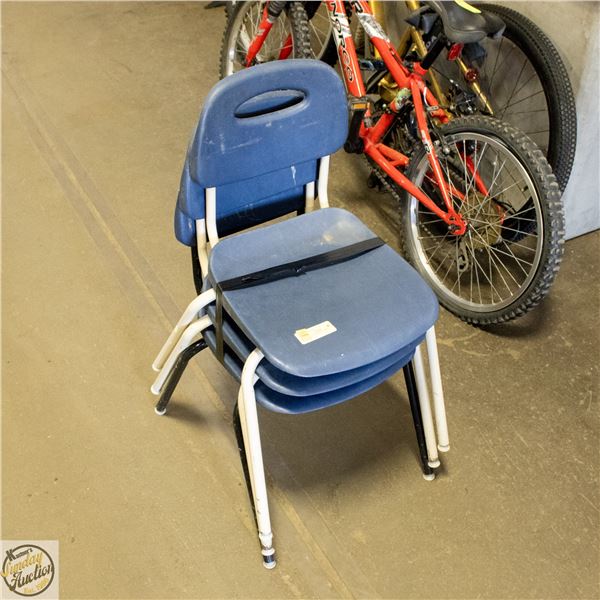 3 SMALL CHILDRENS CHAIRS