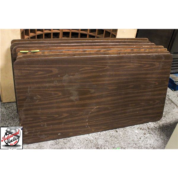 BAILIFF SEIZURE:SEVEN 6' WOOD TABLES W/ FOLDING