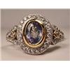 Image 1 : 14K WHITE GOLD ALEXANDRITE AND DIAMOND LADIES RING