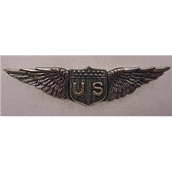 WW1 US PILOT AVIATOR AERO WING - Maker Marked Tiff