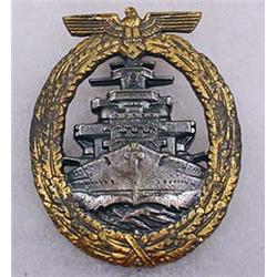 WW2 GERMAN NAZI NAVAL HIGH SEAS FLEET BADGE