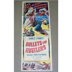 1952  BULLETS FOR RUSTLERS  INSERT MOVIE POSTER - 