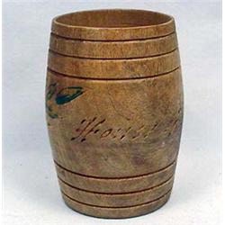 EARLY HOUSE OF DAVID WOODEN BARRELL SOUVENIR - App