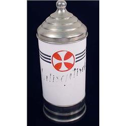 IMPERIAL GERMAN MEDICAL CONTAINER - WHITE GLASS - 