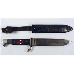 WW2 GERMAN NAZI HITLER YOUTH KNIFE AND SCABBARD W/