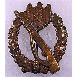 WW2 GERMAN NAZI ARMY BRONZE INFANTRY ASSAULT BADGE