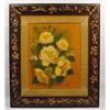 Image 1 : VINTAGE FRAMED FLORAL PAINTING SIGNED NINA COOLEY 