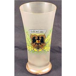 PATRIOTIC BEER GLASS - HAND PAINTED - Approx. 7.75