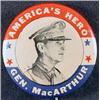 Image 1 : C. 1940'S GENERAL MACARTHUR CELLULOID PINBACK BUTT