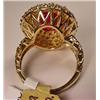 Image 4 : 14K GOLD RUBY AND DIAMOND LADIES RING - SIZE 8 - C