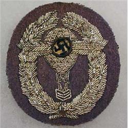 WW2 GERMAN NAZI LUFTWAFFE BULLION BALLOON PILOT BA