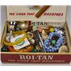 Image 1 : LOT OF MISC. TREASURES IN CIGAR BOX - Incl. Tokens