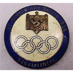 1936 WW2 GERMAN NAZI BERLIN OLYMPICS STARTER BADGE