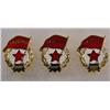 Image 1 : LOT OF 3 SOVIET RUSSIAN CCCP COLD WAR ENAMELED BAD