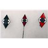 Image 1 : LOT OF 3 WW2 GERMAN NAZI HITLER YOUTH PARTY DIAMON