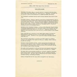 JFK Assassination Press Release