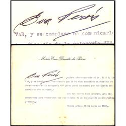 Eva ''Evita'' Peron TLS 1948