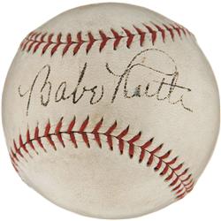 Babe Ruth Single Signed Baseball