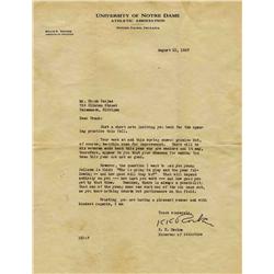 Knute Rockne TLS 1927