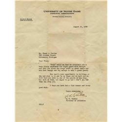 Knute Rockne TLS 1930