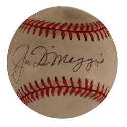 Joe DiMaggio Ball Signed JSA