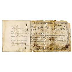 1884 Boston Baseball Club Stock