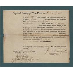 Freed Washington Slave DS 1811