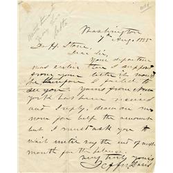 Jefferson Davis ALS 1855