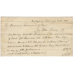 1836 Texas Boarding Receipt
