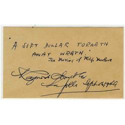 Raymond Chandler AQS 1949