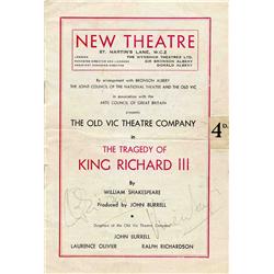 Leigh/Olivier Signed Playbill 1949