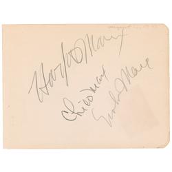 Marx Brothers Autographs 1940