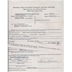Freddie Prinze Sr. Contract 1974