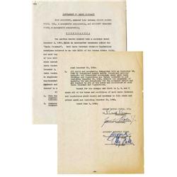 Reagan Signed Contract 1948