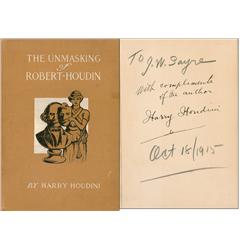 Houdini ''The Unmasking of Robert-Houdin'' Signed
