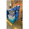 Image 2 : GROUP OF APPROX. 20 ASSORTED STORAGE BINS WITH LIDS (MOSTLY RUBBERMAID)