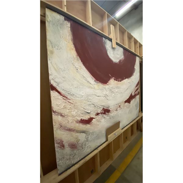 LARGE ORIGINAL ABSTRACT PAINTING ON BOARD - APPROX. 96" X 72"