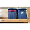 Image 3 : 5 SHELVES OF RUBBERMAID BINS FILLED WITH ASSORTED ITEMS - INSTRUMENTS, DISHWARE, GLASSWARE,