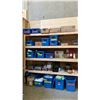 Image 1 : 5 SHELVES OF RUBBERMAID BINS & BOXES FILLED WITH ASSORTED ITEMS - COMMERCIAL KITCHENWARE,