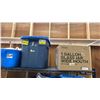 Image 7 : 4 SHELVES OF RUBBERMAID BINS FILLED WITH ASSORTED ITEMS -  KITCHENWARES, GARDEN ORNAMENTS,
