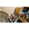 Image 3 : LARGE ASSORTMENT OF MISCELLANEOUS ITEMS - BASKETS, TRUNK, TAKE OUT FOOD CONTAINERS AND
