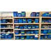 Image 1 : WOODEN 4 TIER SHELF UNIT - APPROX. 8FT X 2FT X 7FT HIGH *CONTENTS NOT INCLUDED*