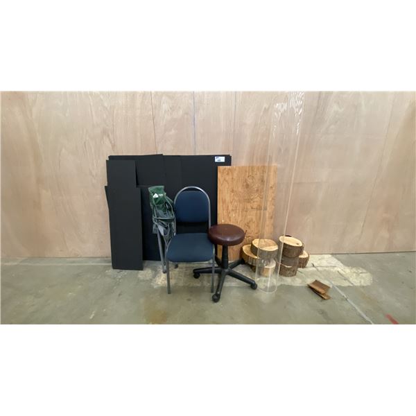 ASSORTED CHAIRS AND MISCELLANEOUS ITEMS