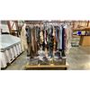 Image 1 : MOBILE WARDROBE RACK FILLED WITH ASSORTED CLOTHING