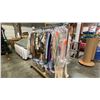 Image 3 : MOBILE WARDROBE RACK FILLED WITH ASSORTED CLOTHING