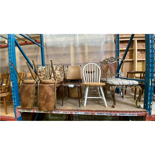 GROUP OF 15 ASSORTED STYLE DINING SIDE CHAIRS